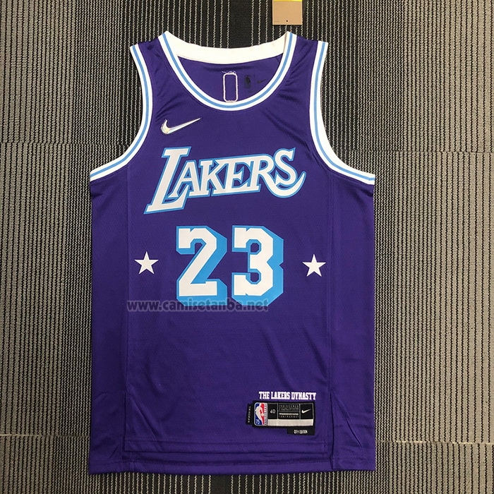 Camiseta Los Angeles Lakers Kobe Bryant #23 Ciudad Edition 2021-22 Violeta